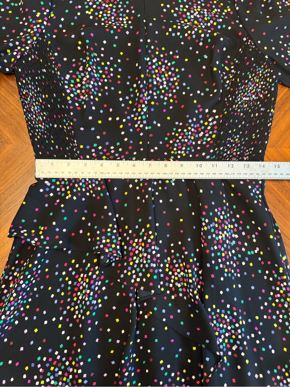 Kate Spade New York Confetti Cheer Smocked Long Sleeve Dress Size 8 - Picture 11 of 16